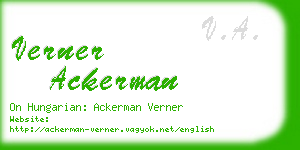verner ackerman business card